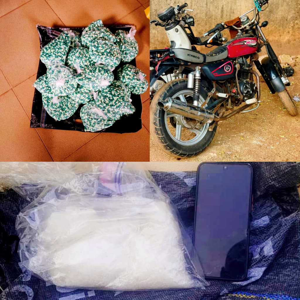 Enugu police command arrests illicit drug peddler disguised as dispatch rider